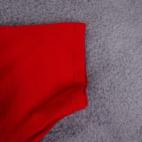 VTG Lee Sport Chicago Bulls Men's Red 90s Spell Out Embroidered T-Shirt Sz‎ M - Picture 7 of 10